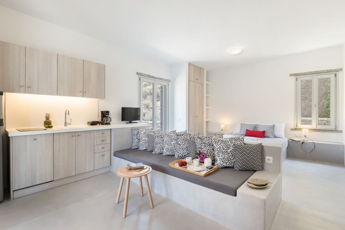 Πολυτελές Studio δύο δωματίων προς ενοικίαση, Παραλία Ξύλα, Κέα, Κυκλάδες